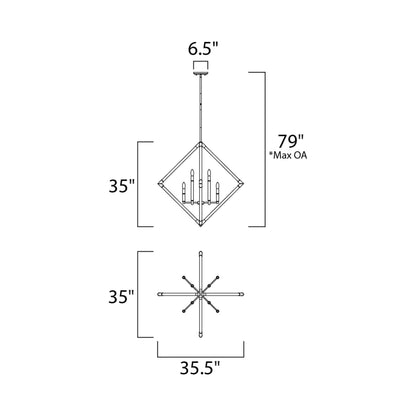 Lucent Pendant Light - line drawing.