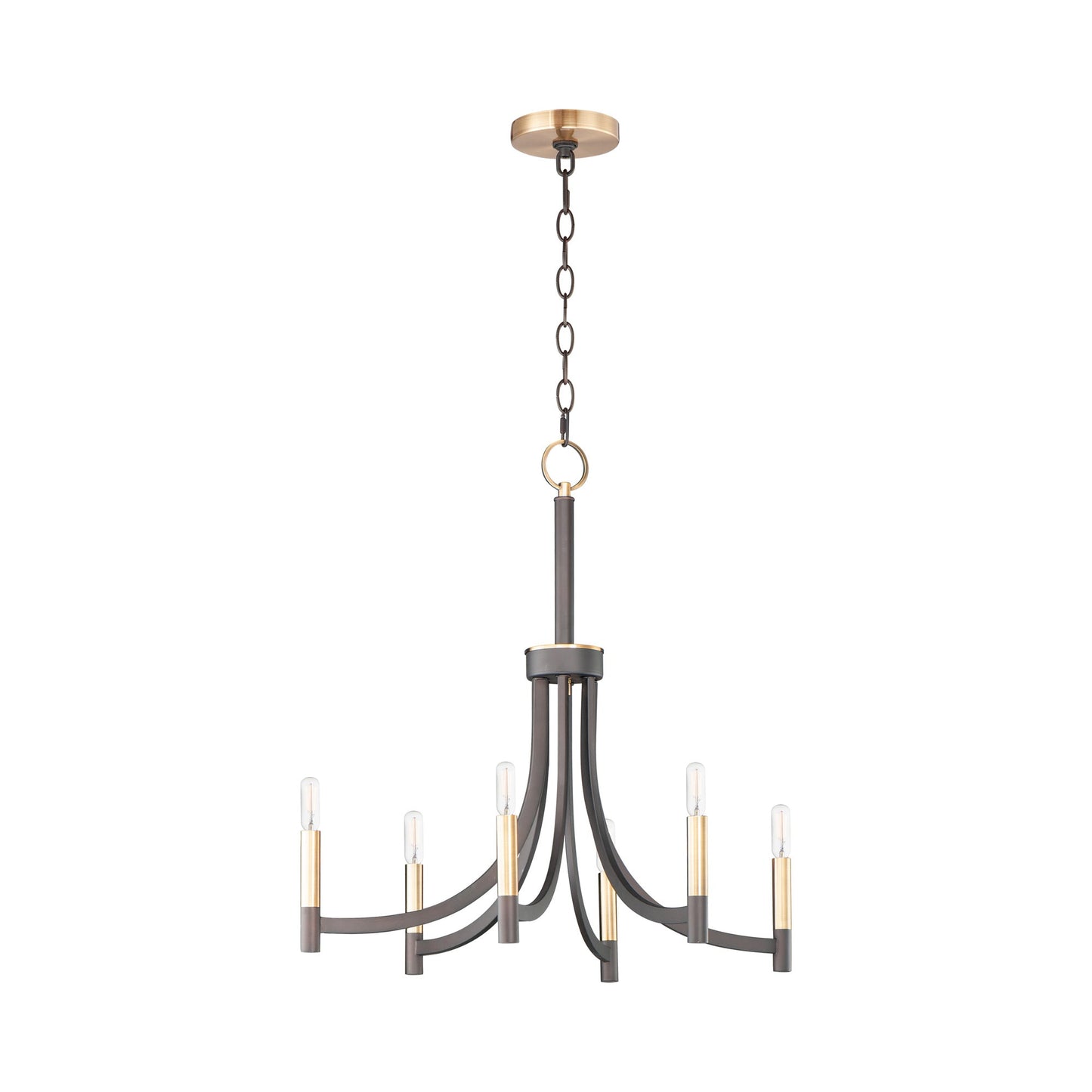 Lyndon Chandelier in Bronze/Antique Brass (6-Light).