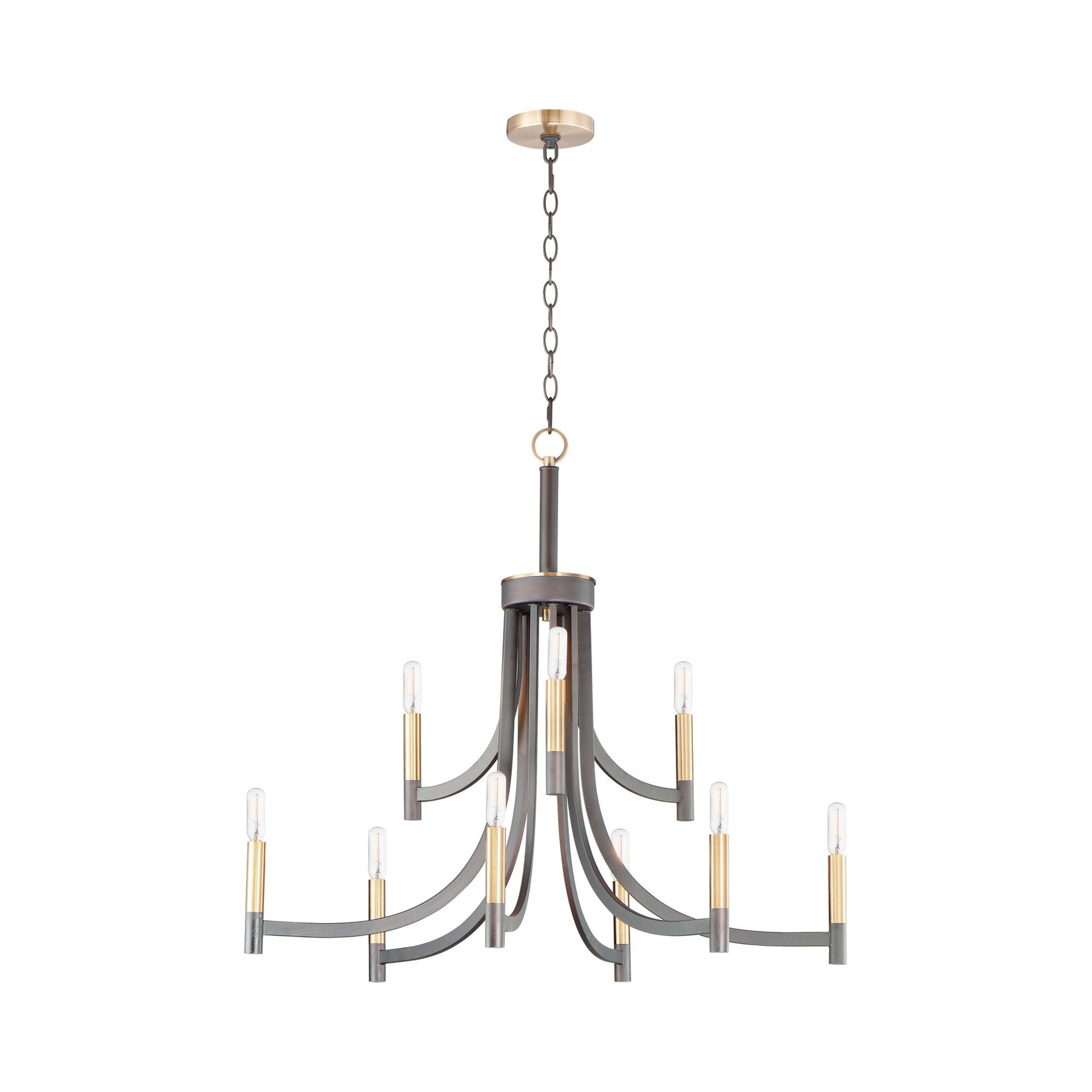 Lyndon Chandelier in Bronze/Antique Brass (9-Light).