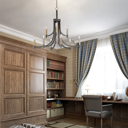 Lyndon Chandelier in bedroom.