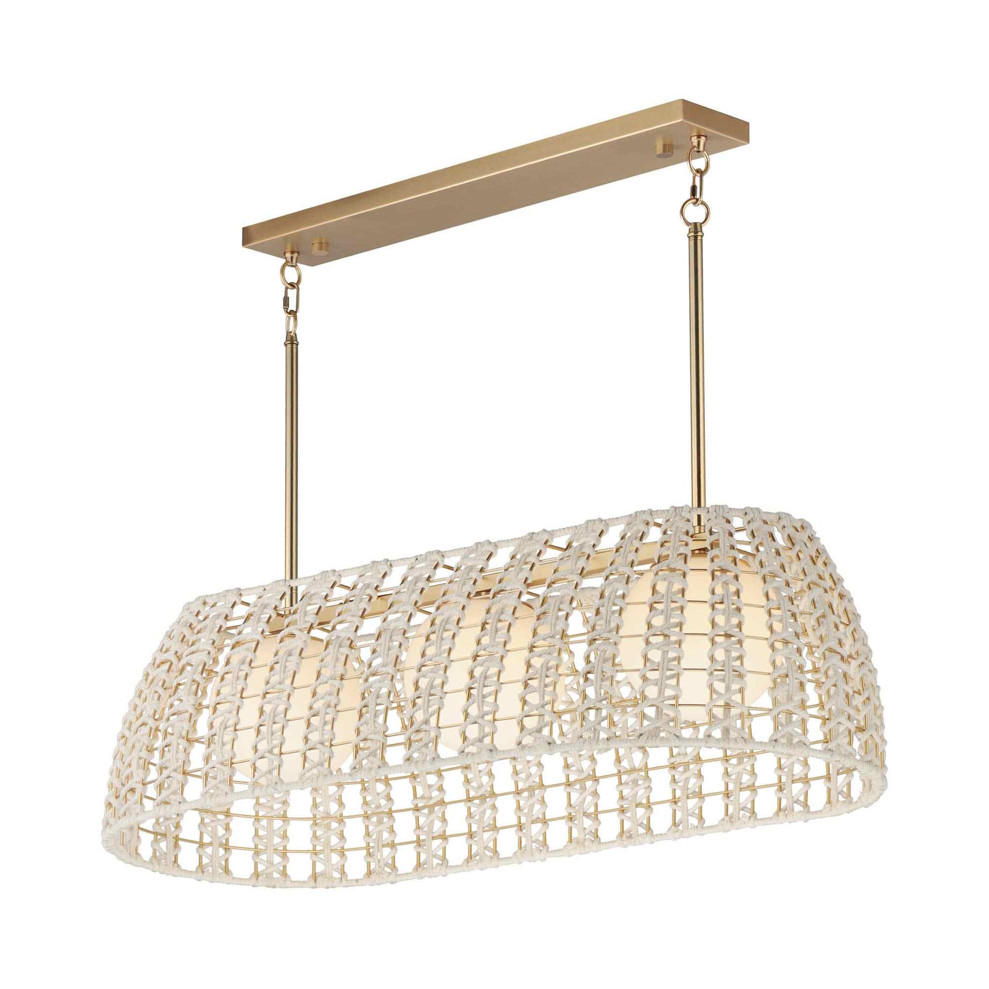 Macrame Linear Pendant Light.