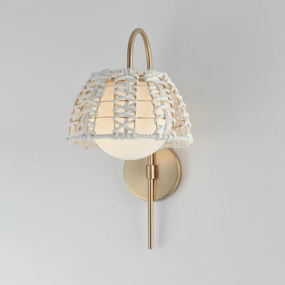 Macrame Wall Light in Detail.