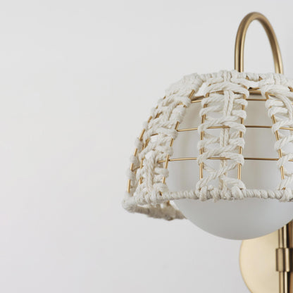 Macrame Wall Light in Detail.
