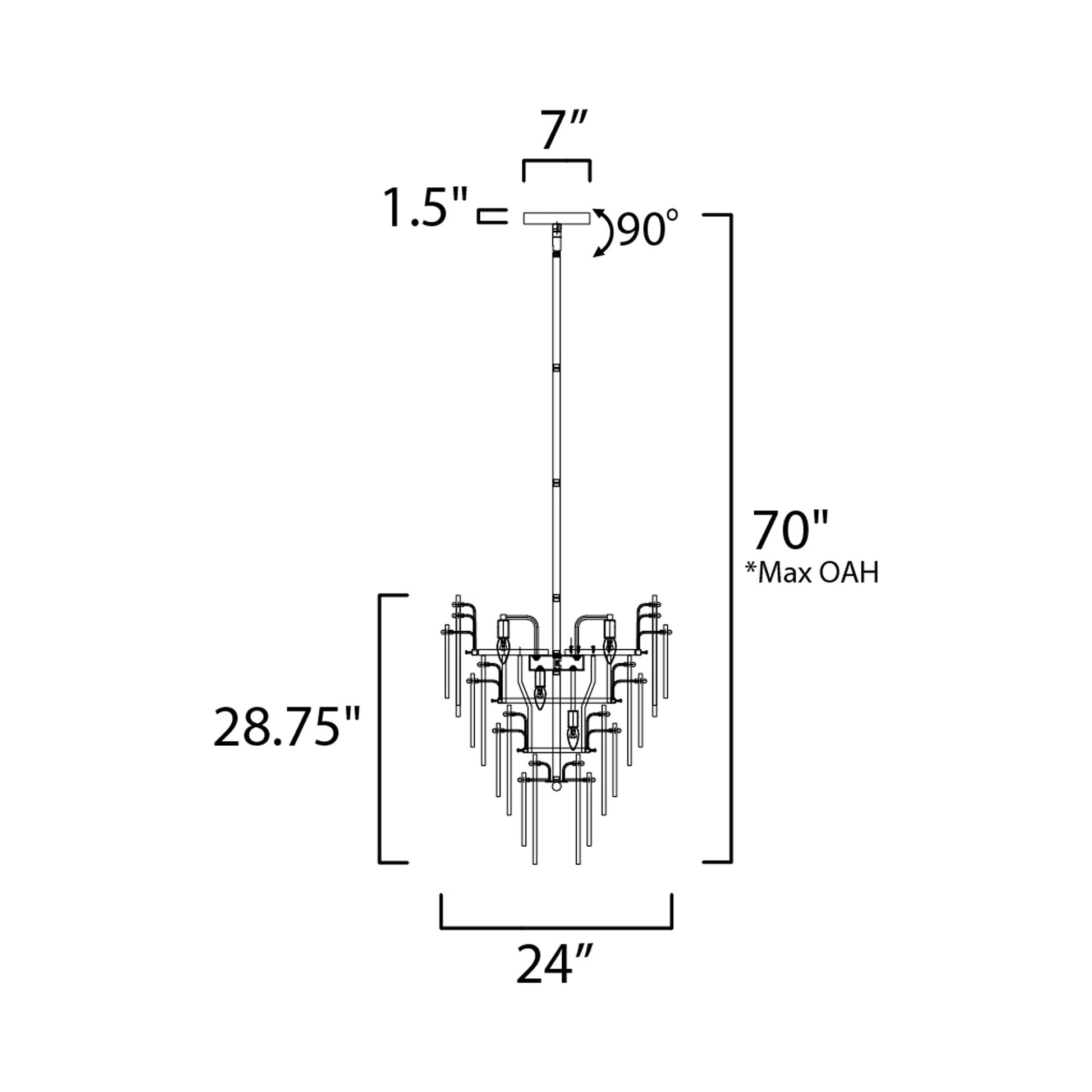Majestic Chandelier - line drawing.