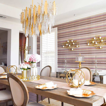 Majestic Linear Chandelier in dining room.