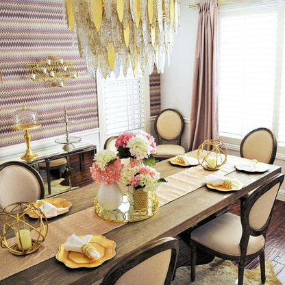 Majestic Linear Chandelier in dining room.