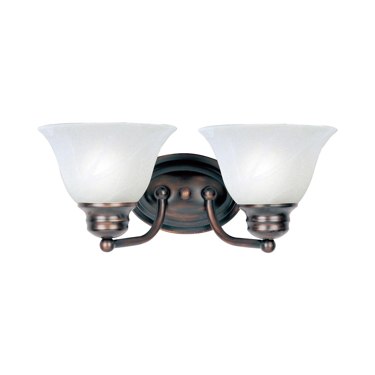 Malaga Bath Vanity Light in Oil Rubbed Bronze/Marble (2-Light).