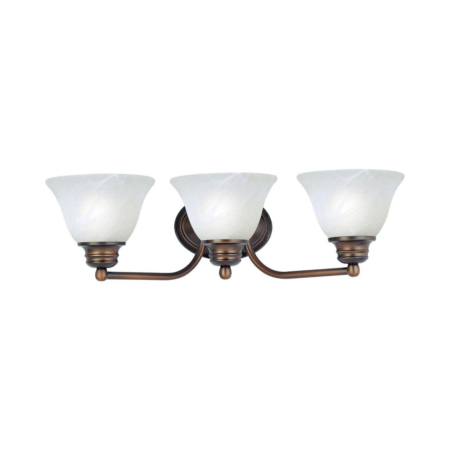 Malaga Bath Vanity Light in Oil Rubbed Bronze/Marble (3-Light).