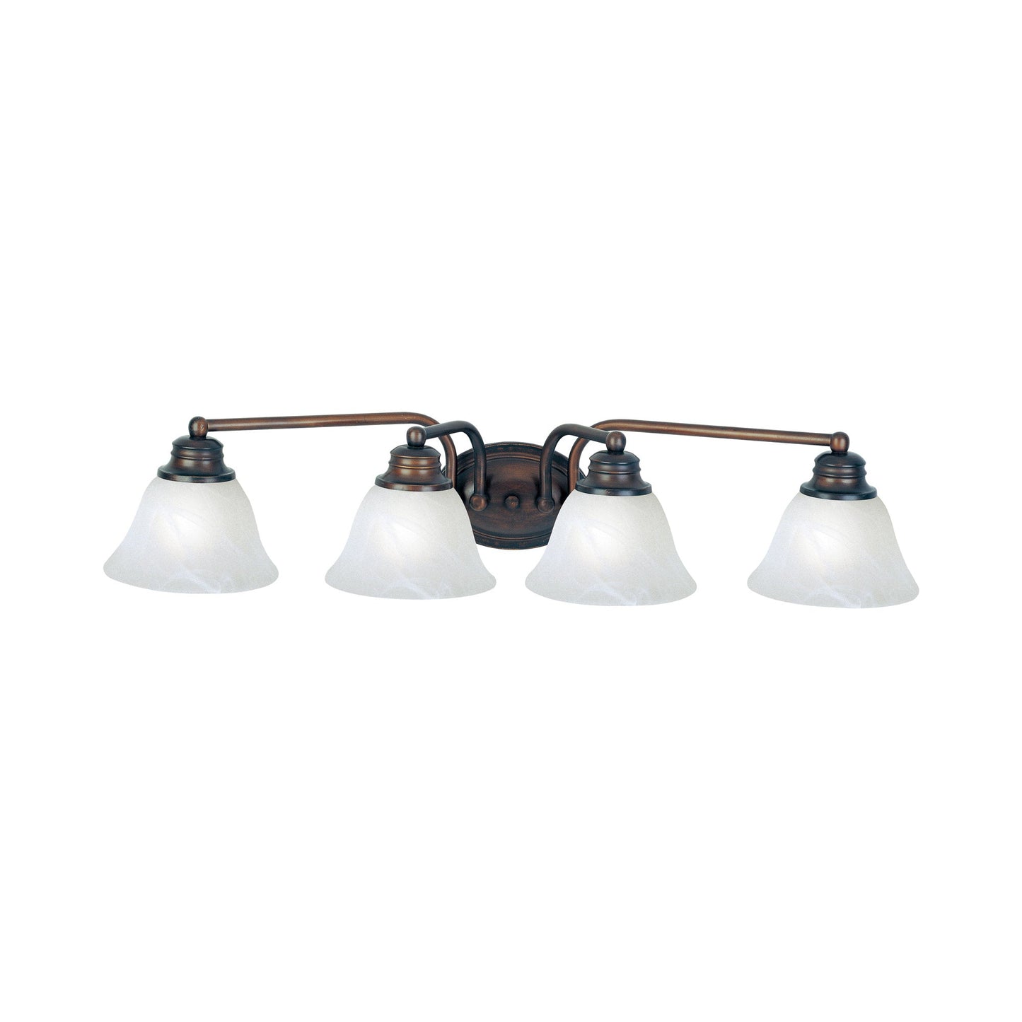 Malaga Bath Vanity Light in Oil Rubbed Bronze/Marble (4-Light).