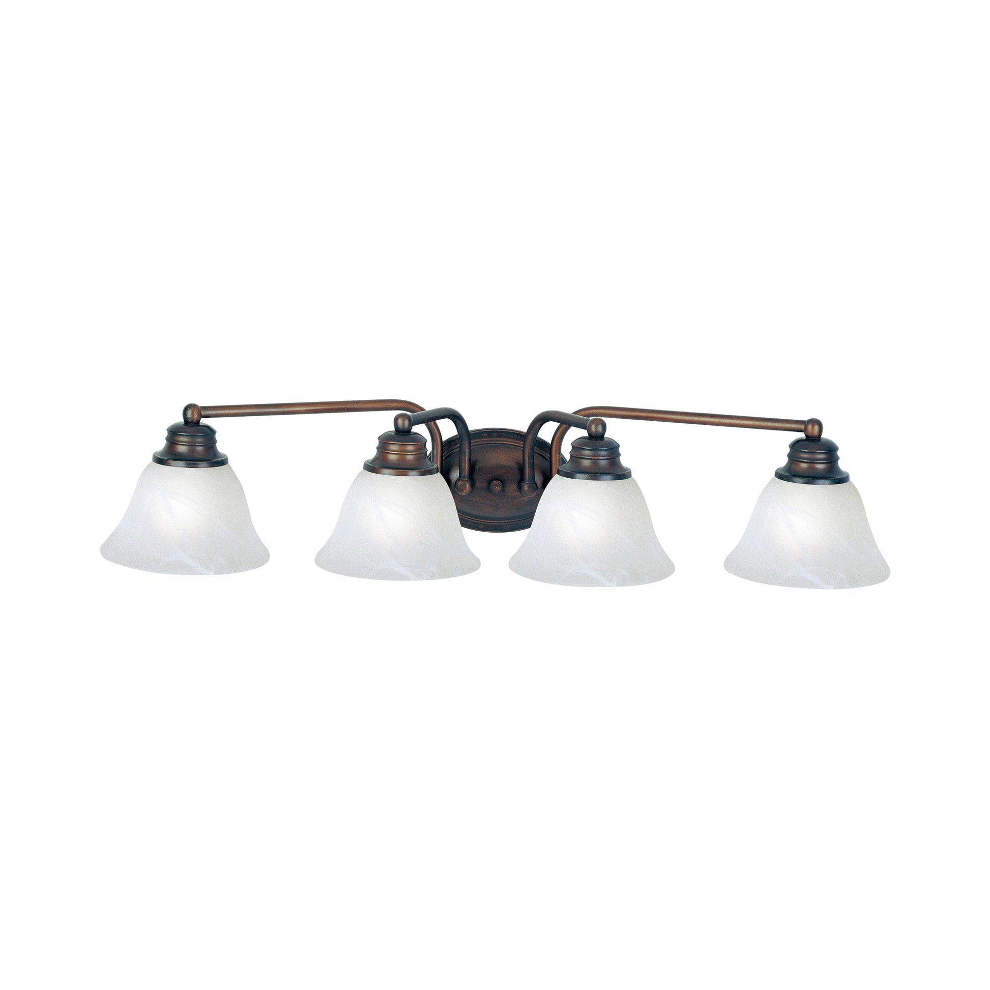 Malaga Bath Vanity Light in Oil Rubbed Bronze/Marble (4-Light).