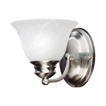Malaga Bath Wall Light in Satin Nickel/Marble.