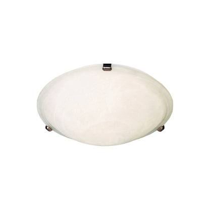 Malaga Flush Mount Ceiling Light in Oil Rubbed Bronze/Marble (2-Light).
