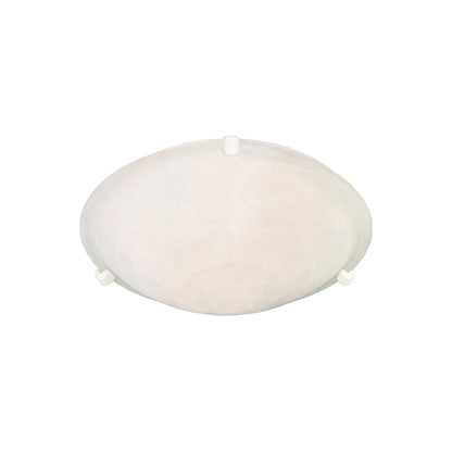 Malaga Flush Mount Ceiling Light in White/Marble (2-Light).
