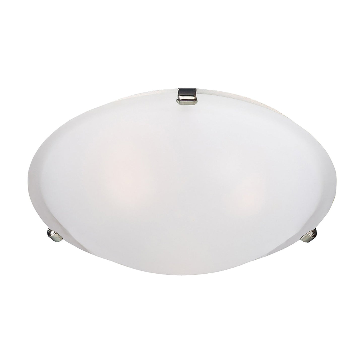 Malaga Flush Mount Ceiling Light in Satin Nickel/Frosted (4-Light).