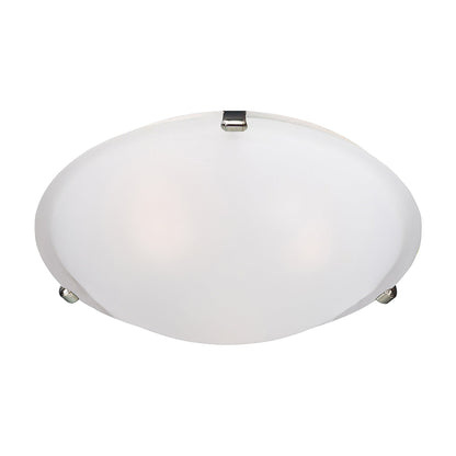 Malaga Flush Mount Ceiling Light in Satin Nickel/Frosted (4-Light).
