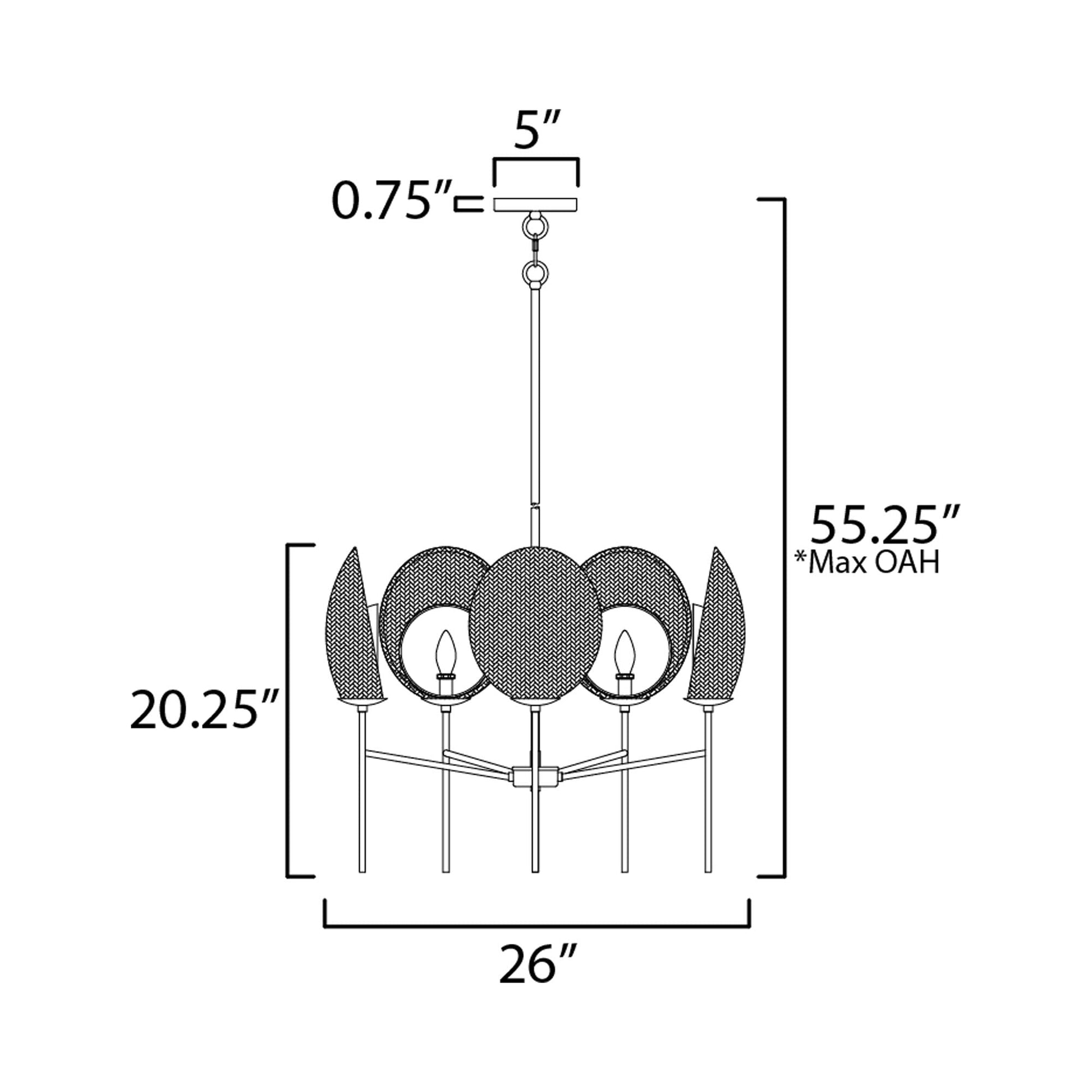 Maldives Chandelier - line drawing.