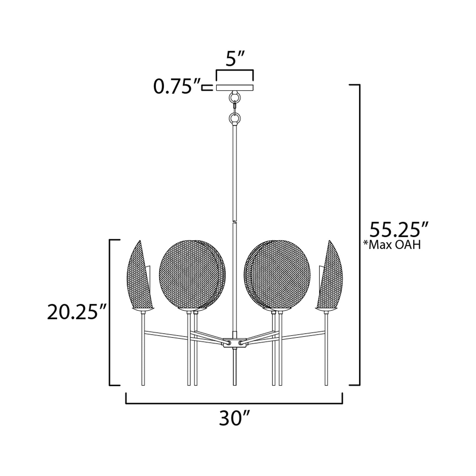 Maldives Chandelier - line drawing.