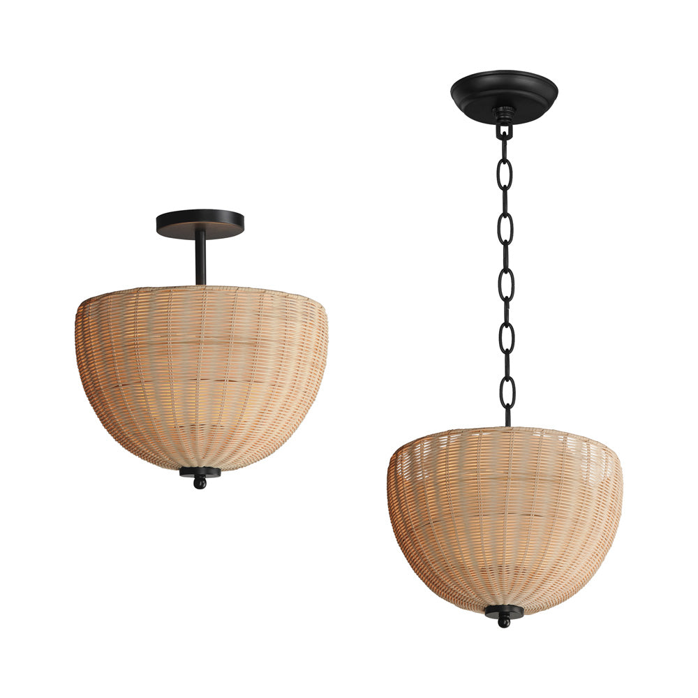 Maldives Semi-Flush Convertible Pendant Light in Detail.
