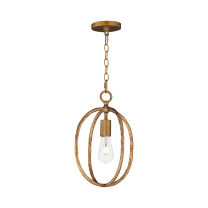 Martel Mini Pendant Light in Etruscan Gold.