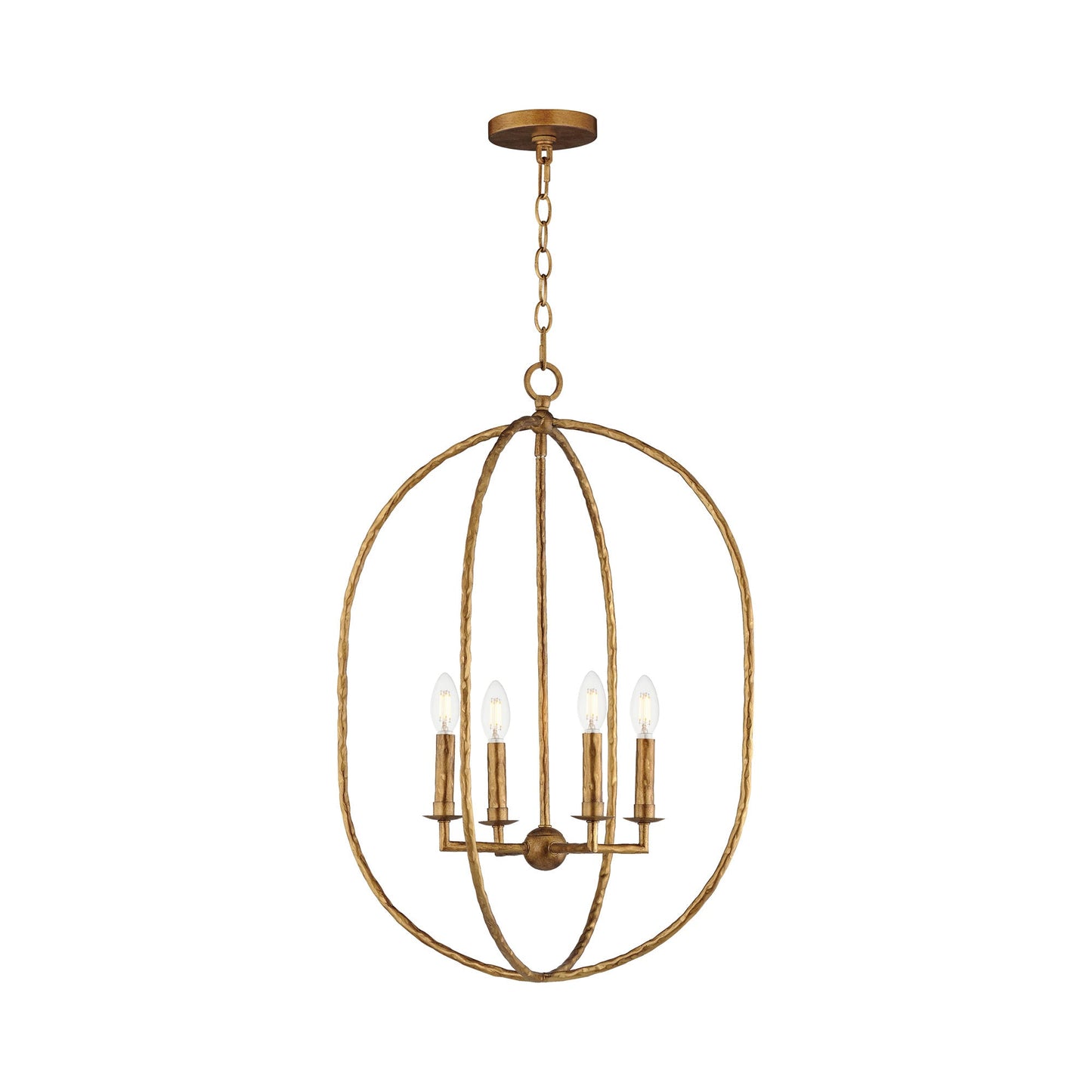 Martel Multi Light Pendant Light in Etruscan Gold (20-Inch).