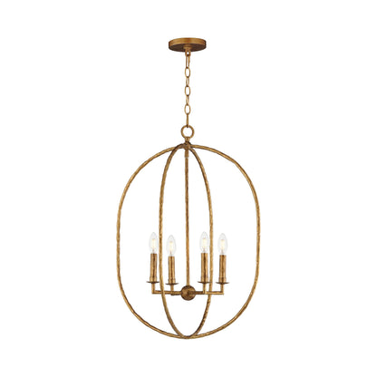 Martel Multi Light Pendant Light in Etruscan Gold (20-Inch).