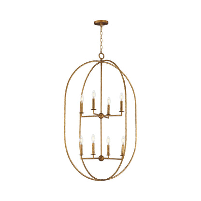 Martel Multi Light Pendant Light in Etruscan Gold (30-Inch).