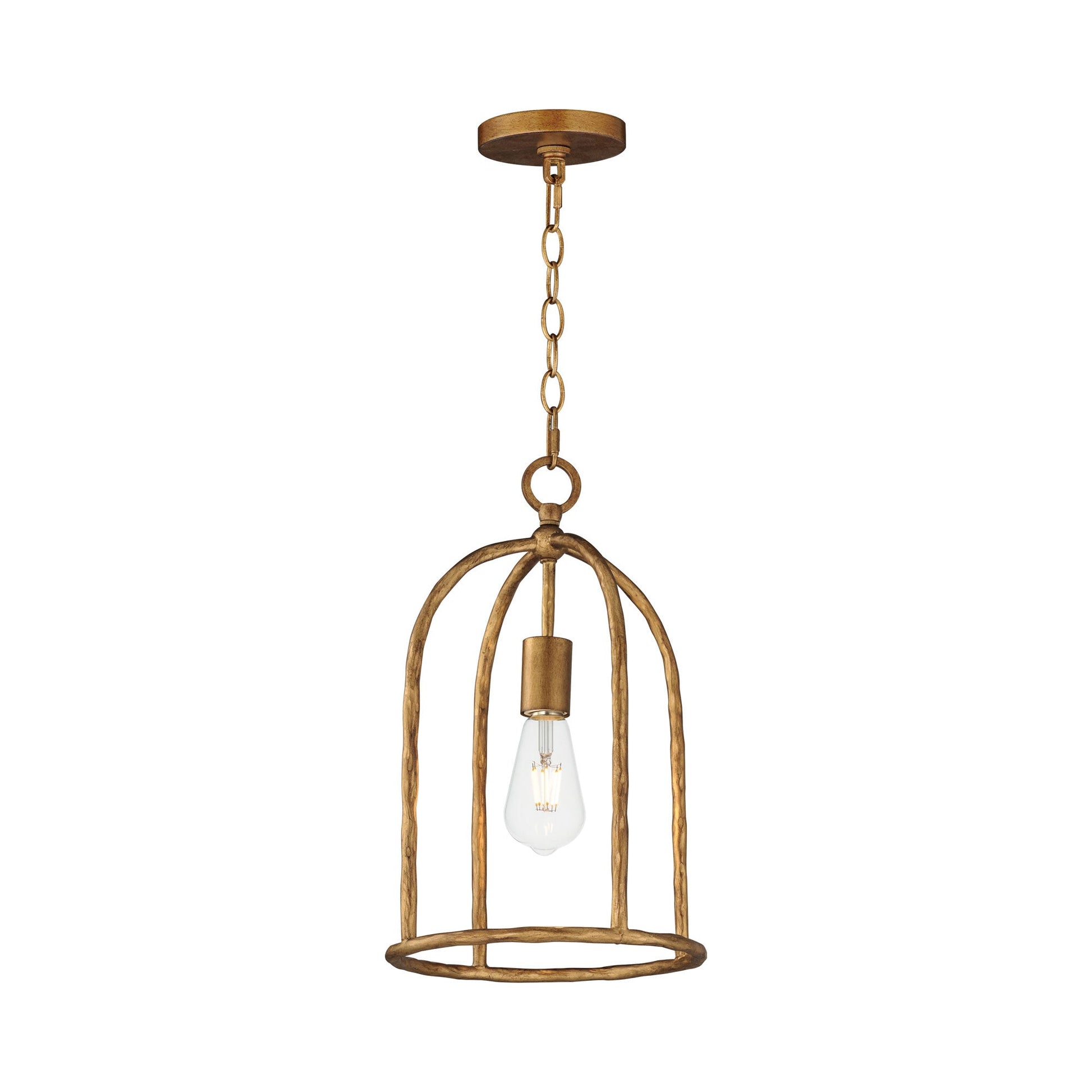 Martel Pendant Light in Etruscan Gold.