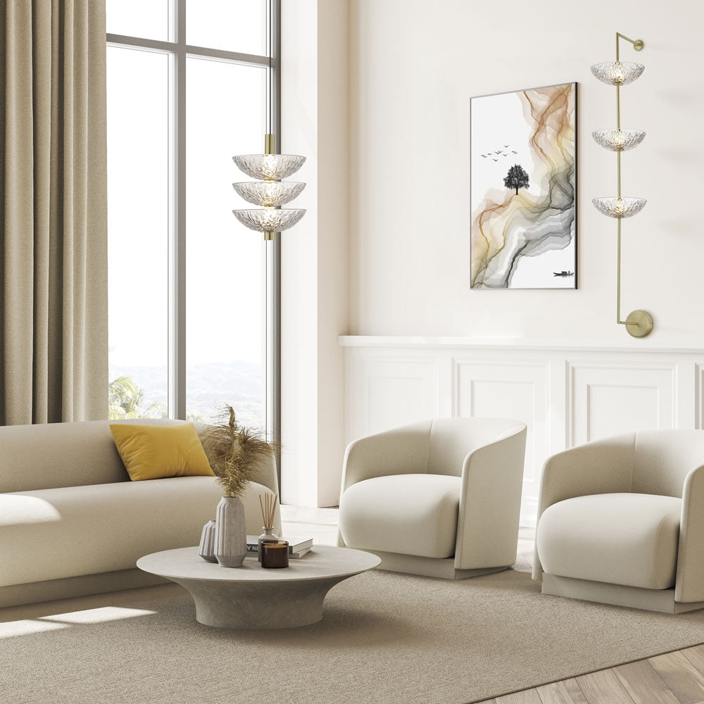 Metropolis LED Pendant Light in living room.