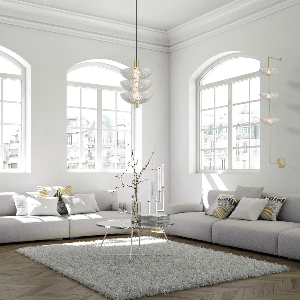 Metropolis LED Pendant Light in living room.