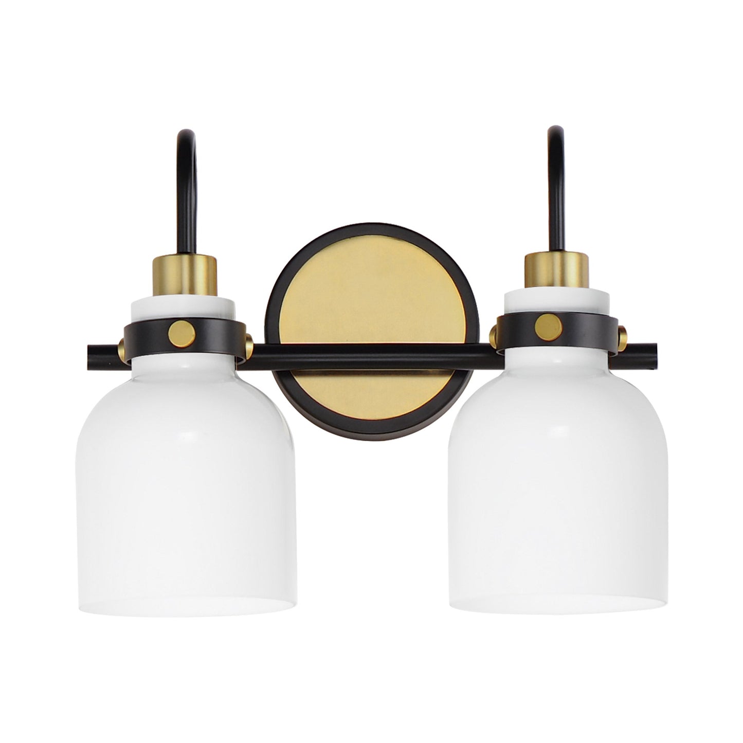 Milk Bath Vanity Light in Satin Brass (2-Light).