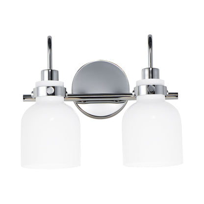 Milk Bath Vanity Light in Polished Chrome (2-Light).