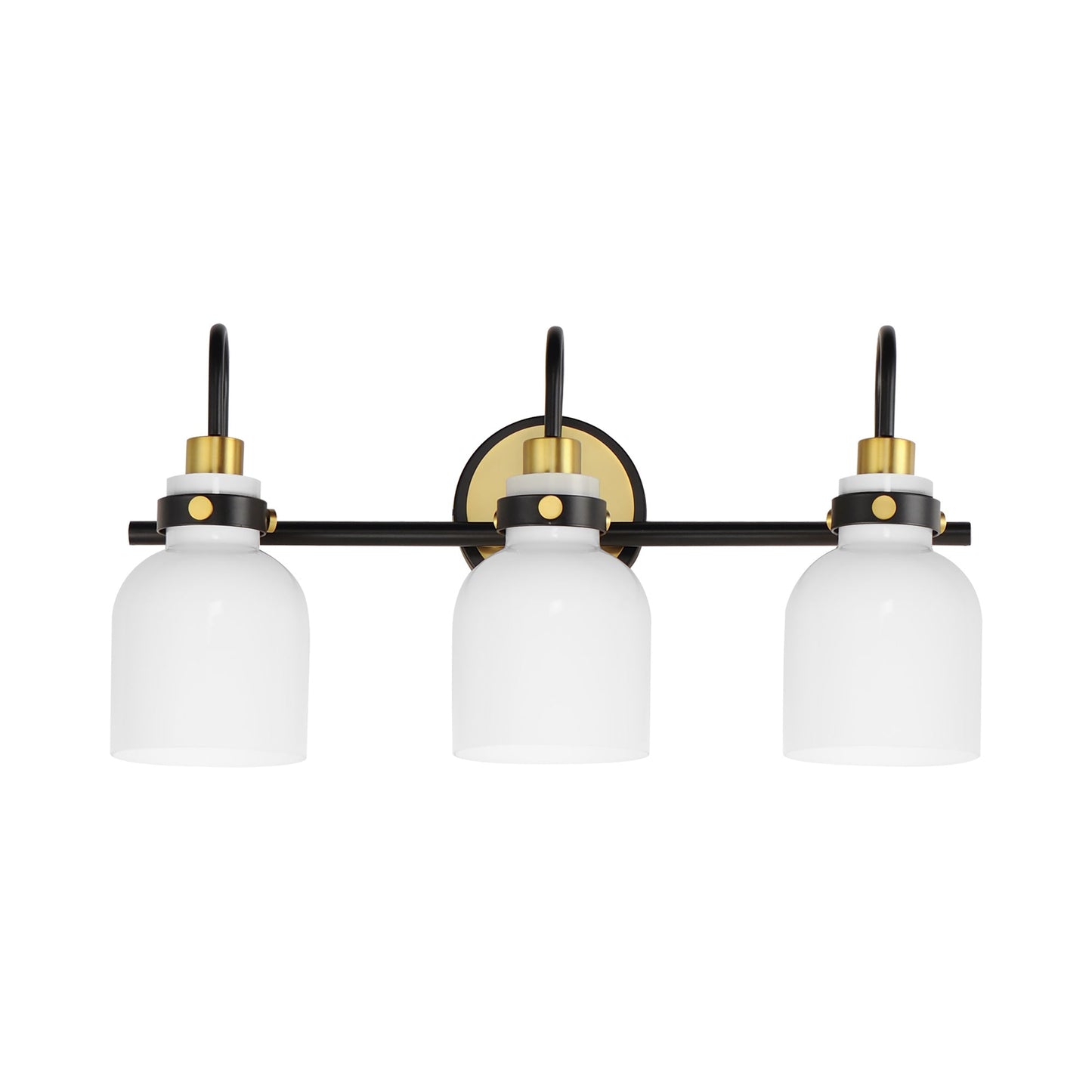 Milk Bath Vanity Light in Satin Brass (3-Light).