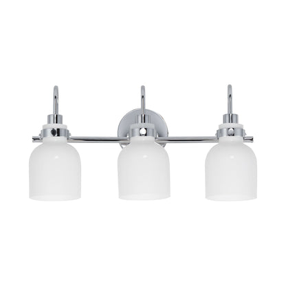 Milk Bath Vanity Light in Polished Chrome (3-Light).