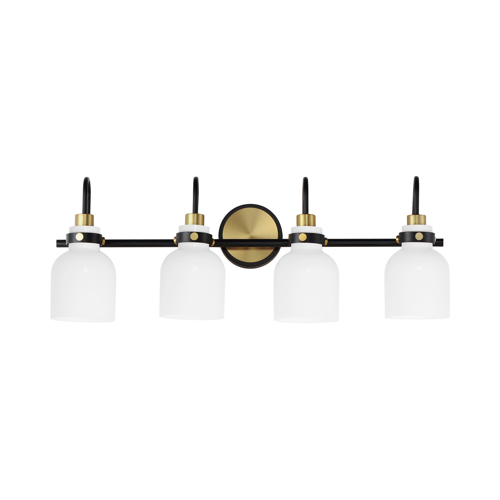 Milk Bath Vanity Light in Satin Brass (4-Light).