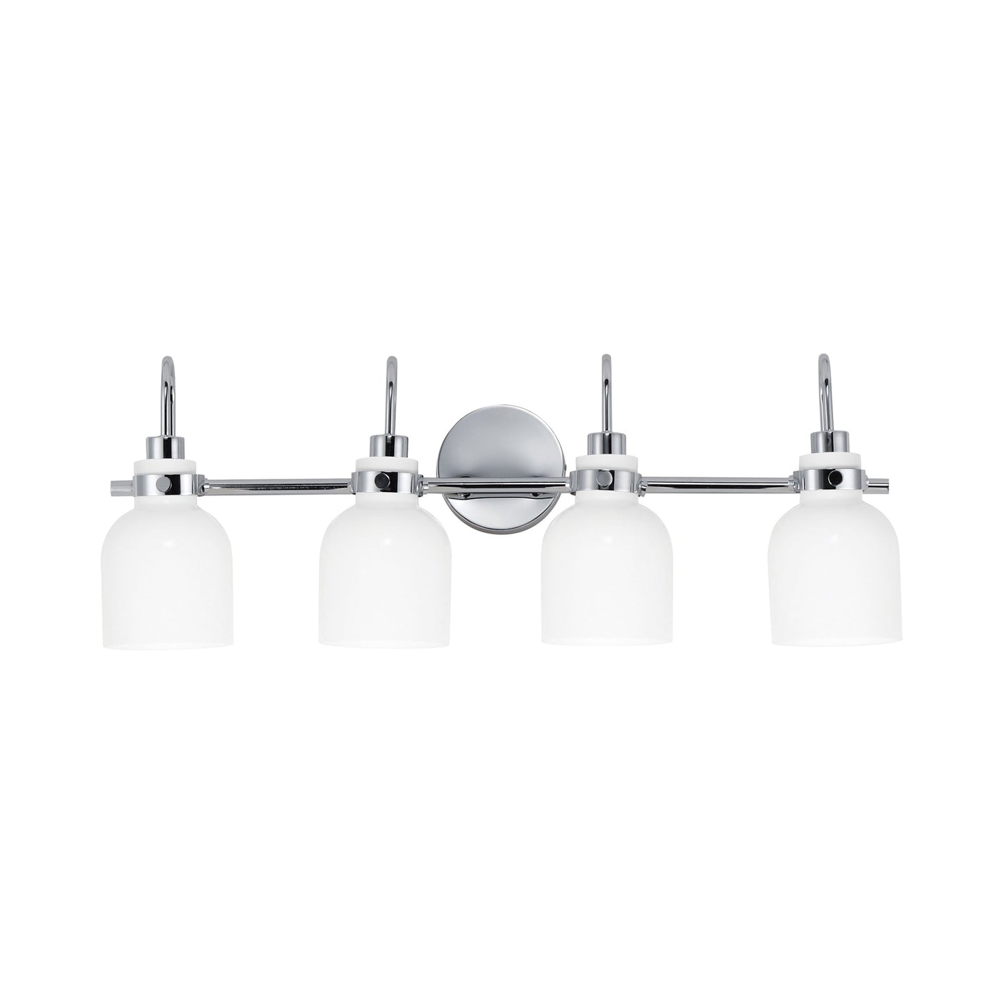 Milk Bath Vanity Light in Polished Chrome (4-Light).