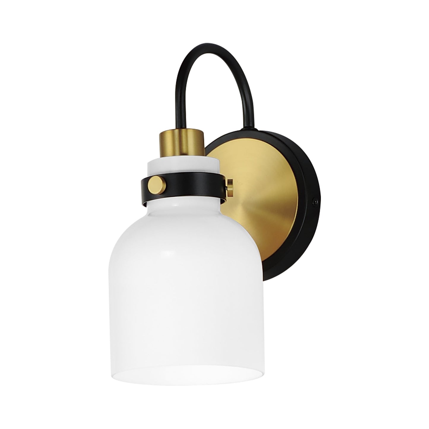 Milk Bath Wall Light in Satin Brass.