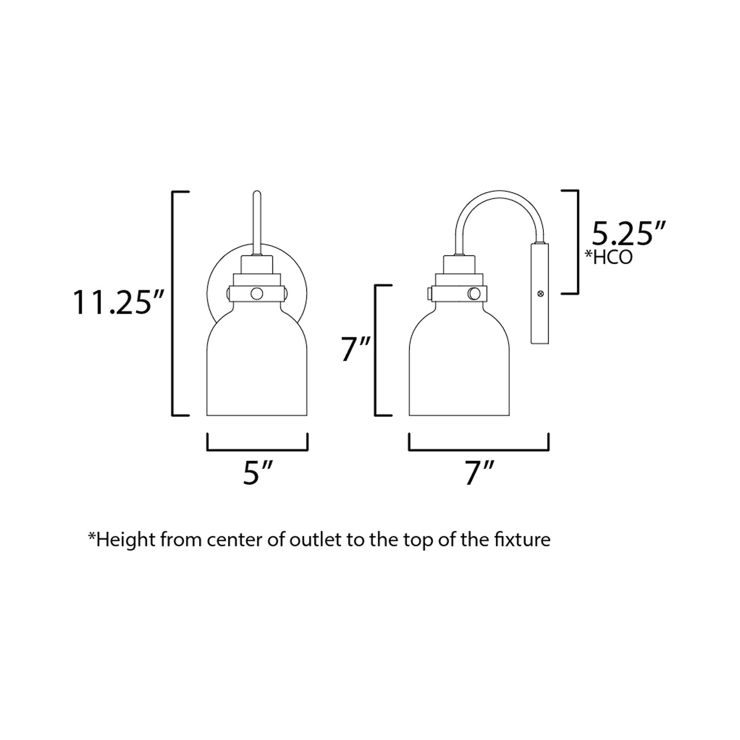 Milk Bath Wall Light - line drawing.