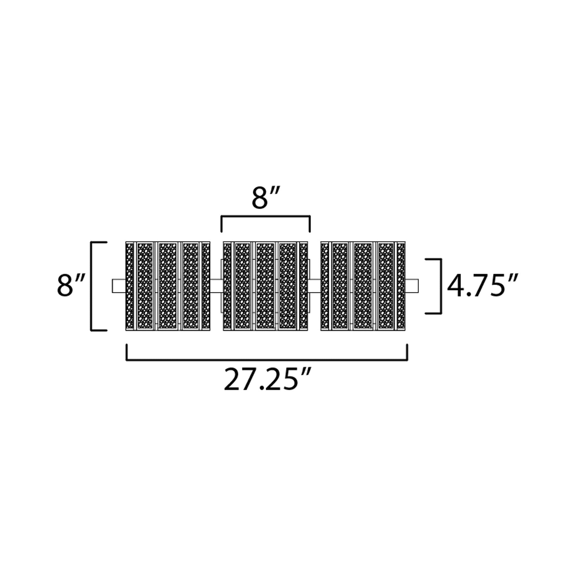 Miramar Wall Light - line drawing.