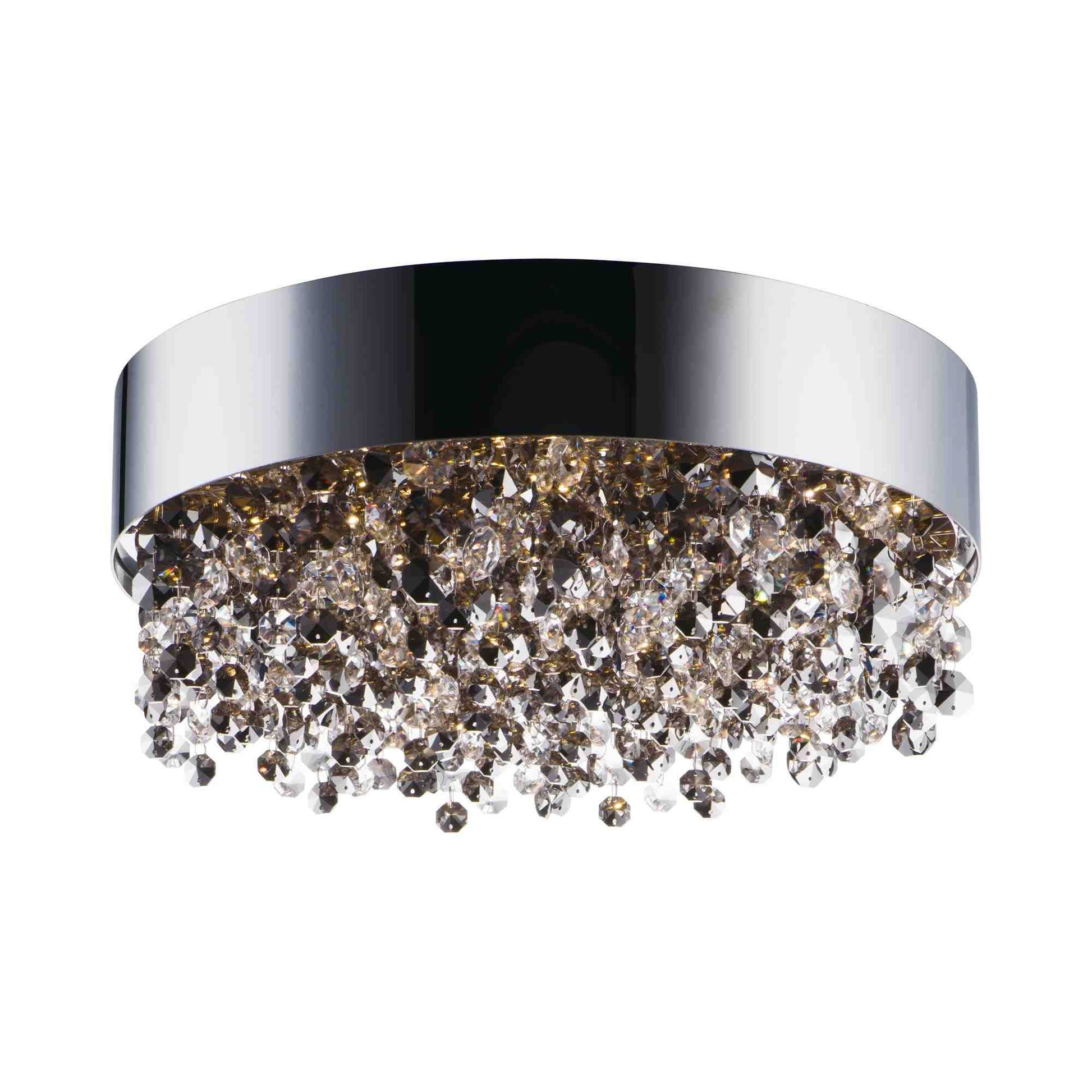 Mystic LED Flush Mount Ceiling Light in Polished Chrome.