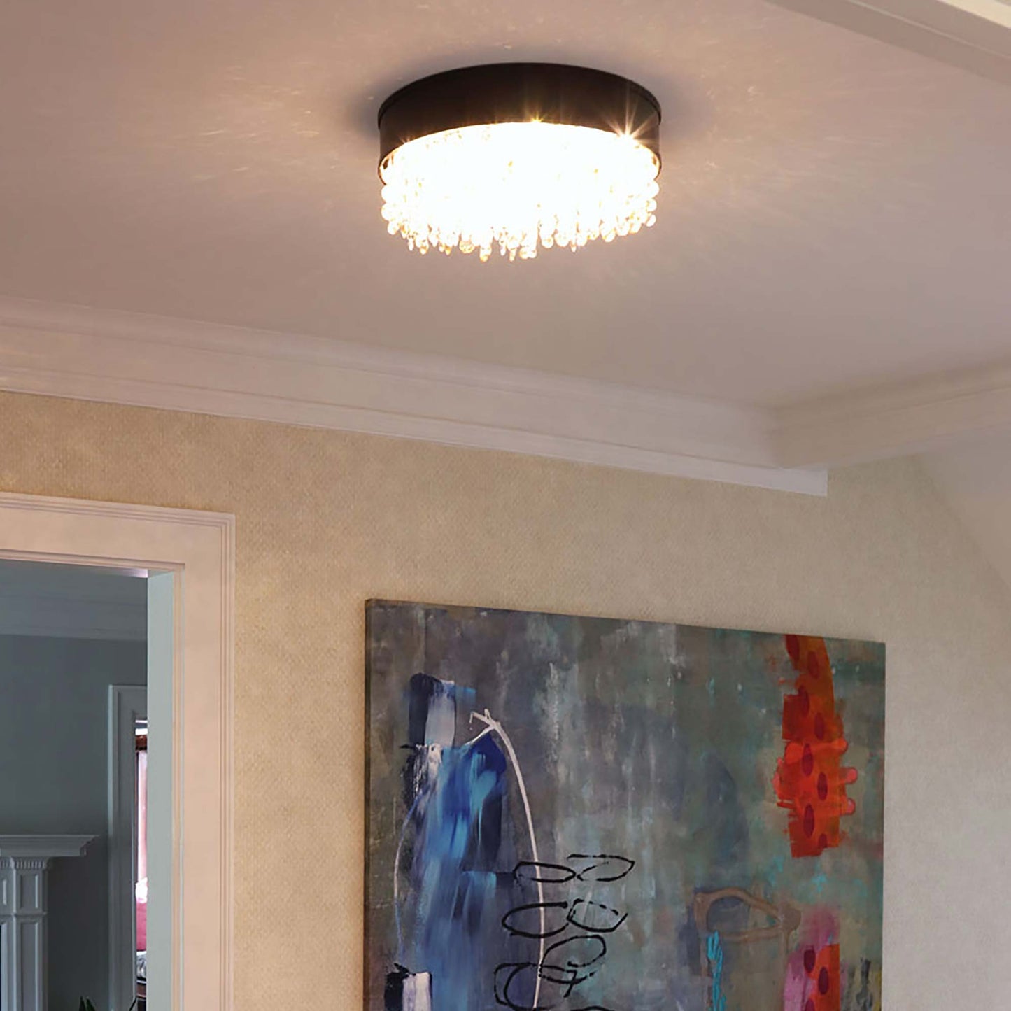Mystic LED Flush Mount Ceiling Light in Detail.