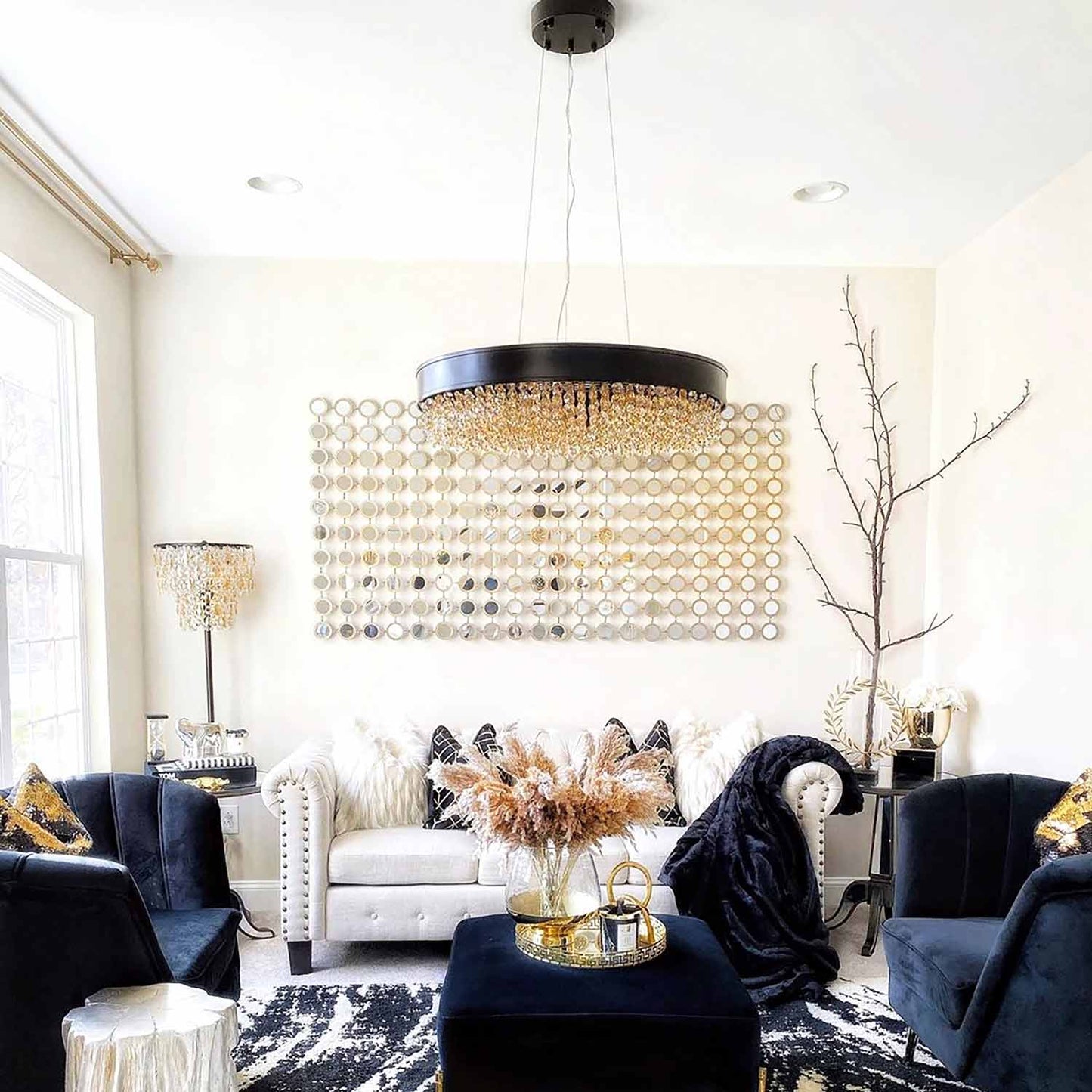 Mystic LED Pendant Light in living room.