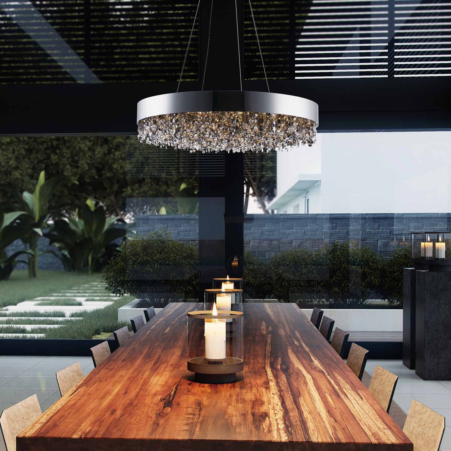 Mystic LED Pendant Light in dining room.