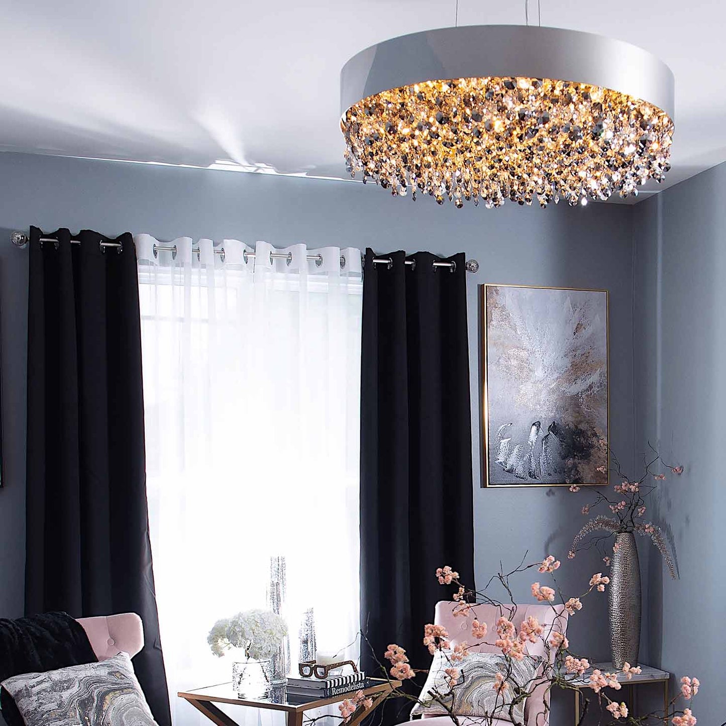 Mystic LED Pendant Light in living room.