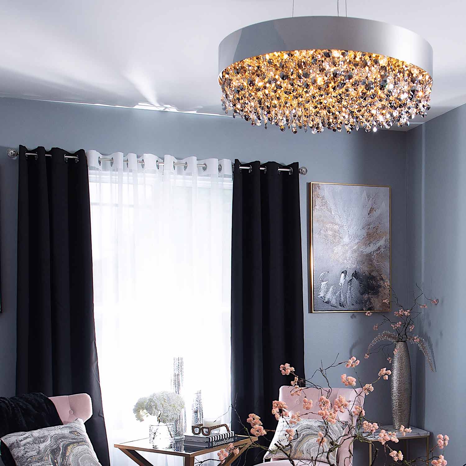 Mystic LED Pendant Light in living room.