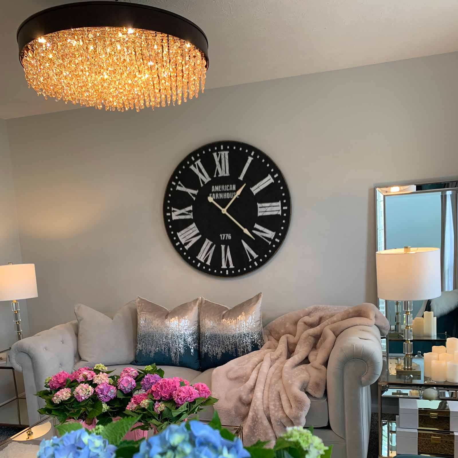 Mystic LED Pendant Light in living room.