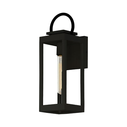 Nassau Outdoor Wall Light in Black (16-Inch).