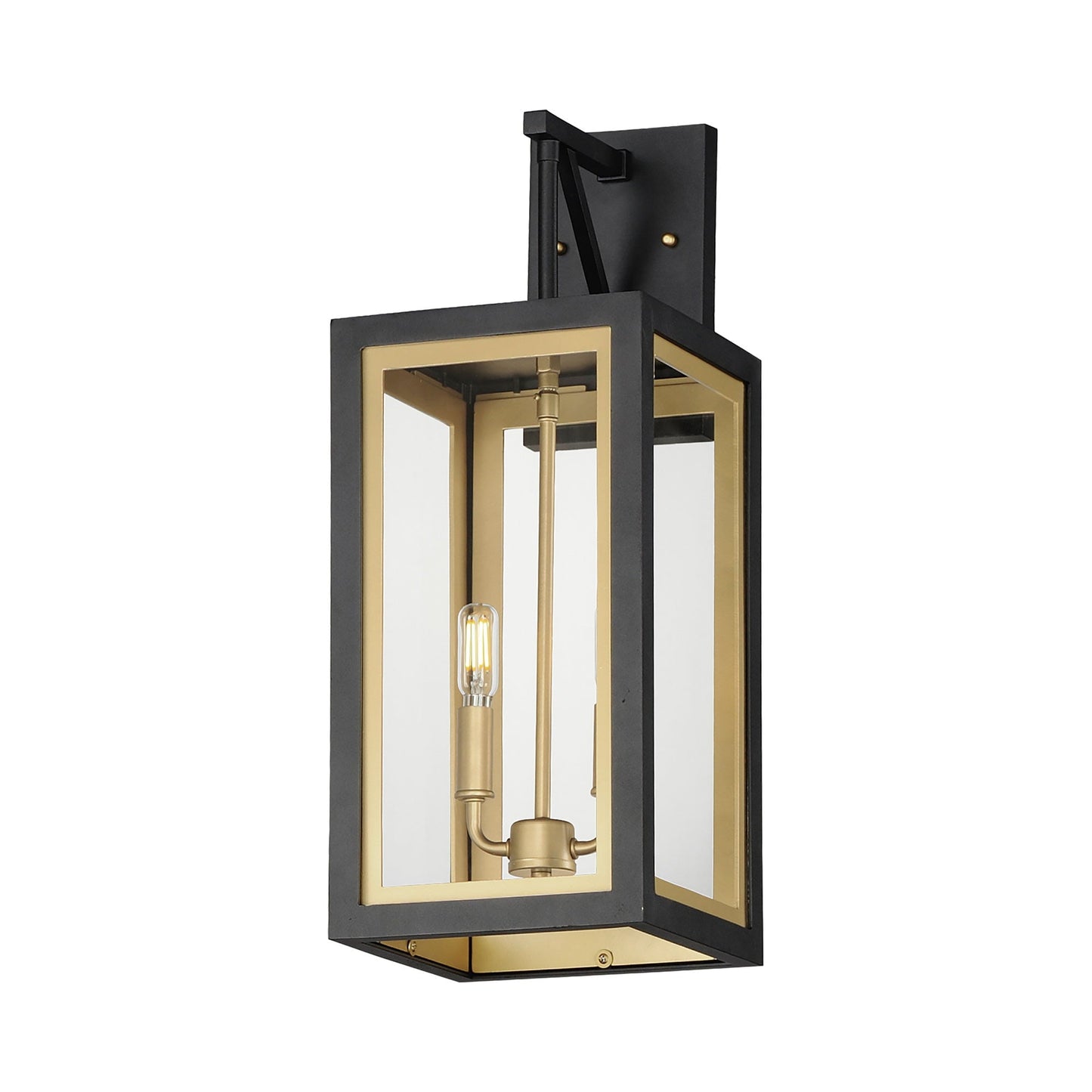 Neoclass Outdoor Wall Light in Black/Gold (Large).