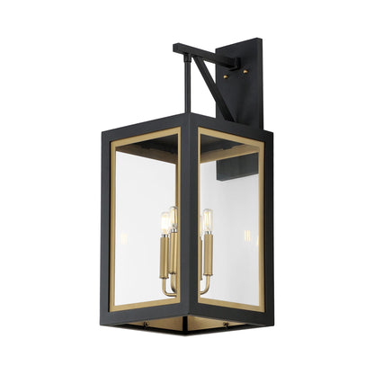 Neoclass Outdoor Wall Light in Black/Gold (X-Large).