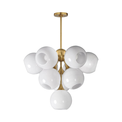 Neve Pendant Light in Natural Aged Brass.