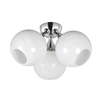 Neve Semi Flush Mount Ceiling Light in Polished Chrome.